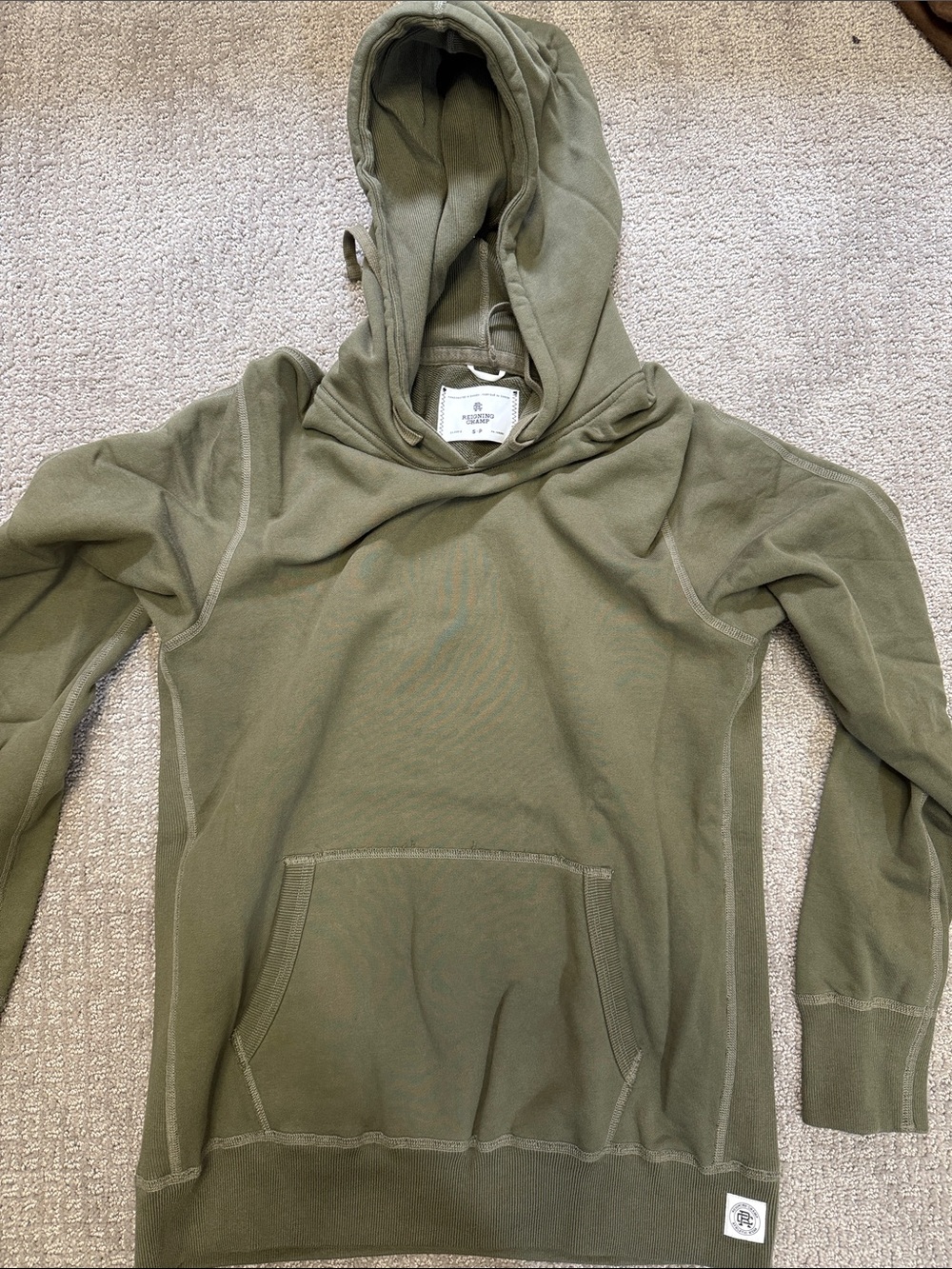 Olive Green reigning champ Hooded Pullover Sweatshirt